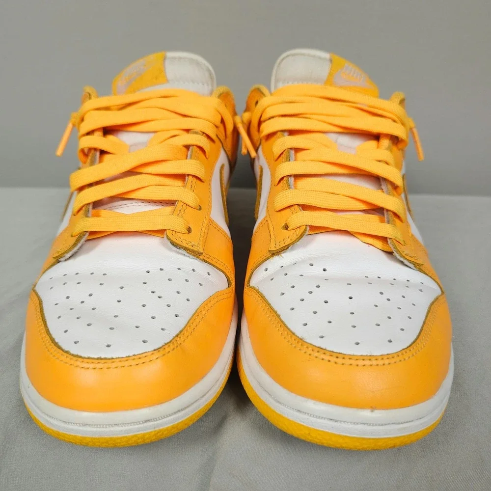 Nike Dunk Low Shoes Women Size 9 Laser Orange Sail White Leather Sneaker